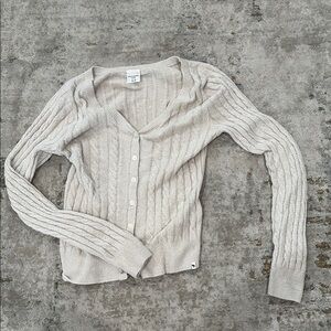 Abercrombie Kids Beige Cable Knit Cardigan